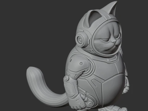 Garfield Blue Beetle Ring Figure 3D Model