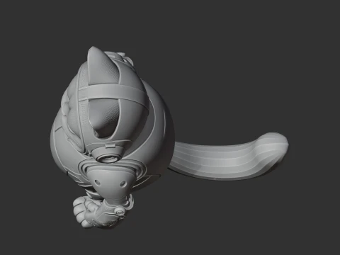 Garfield Blue Beetle Ring Figure 3D Model