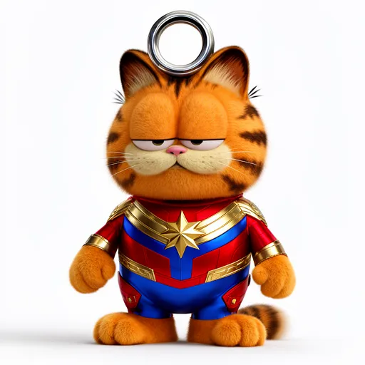 Garfield Captain Marvel Ring Figure 3D Model .c4d .max .obj .3ds .fbx .stl .blend 