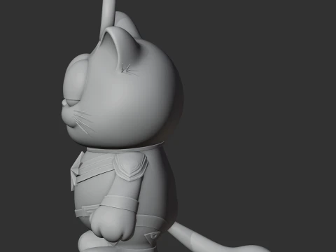 Garfield Captain Marvel Ring Figure 3D Model
