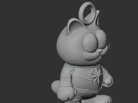 Garfield Captain Marvel Ring Figure 3D Model