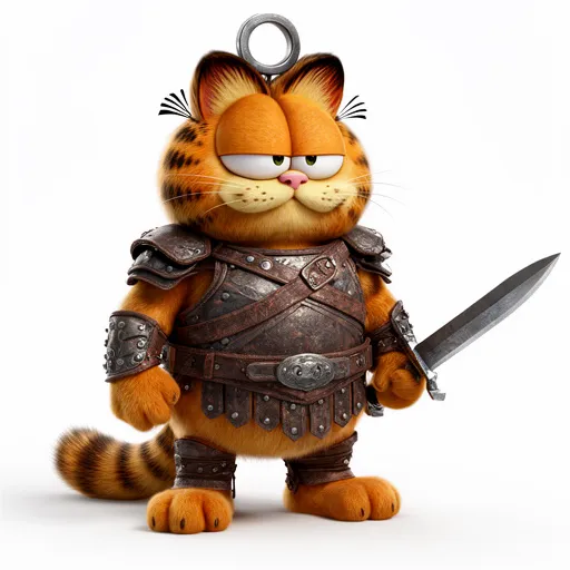 Garfield Conan Ring Figure 3D Model .c4d .max .obj .3ds .fbx .stl .blend 