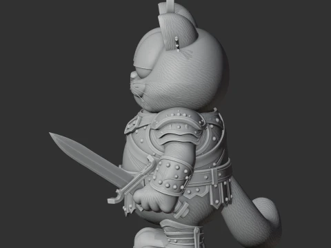 Garfield Conan Ring Figure 3D Model