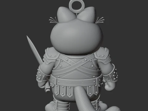 Garfield Conan Ring Figure 3D Model