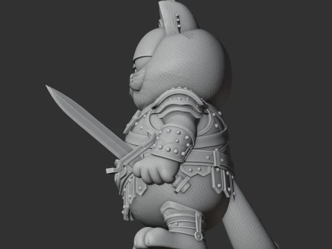 Garfield Conan Ring Figure 3D Model