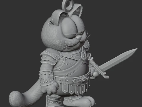 Garfield Conan Ring Figure 3D Model
