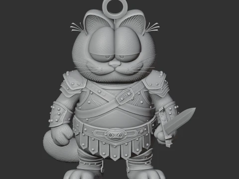 Garfield Conan Ring Figure 3D Model