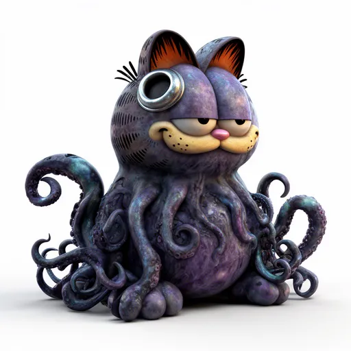 Garfield Cthulhu Ring Figure 3D Model .c4d .max .obj .3ds .fbx .stl .blend