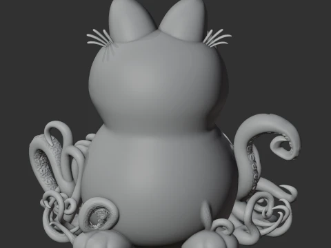 Garfield Cthulhu Ring Figure 3D Model