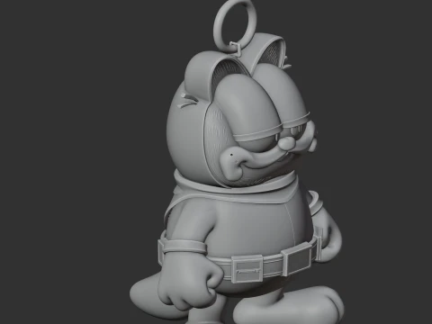 Garfield Daredevil Ring Figure 3D Model
