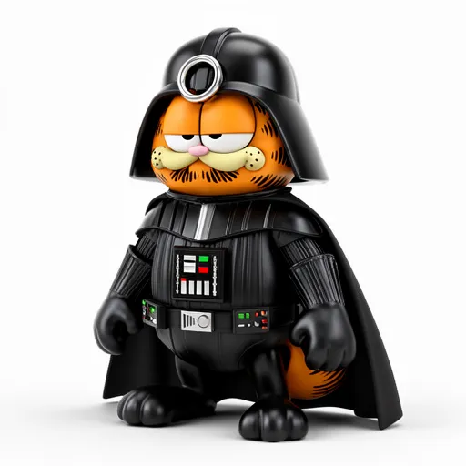 Garfield Darth Vader Ring Figure 3D Model .c4d .max .obj .3ds .fbx .stl .blend 