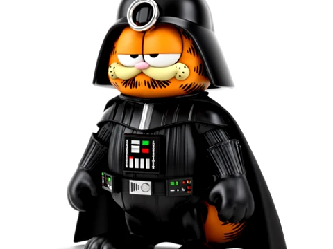 Garfield Darth Vader Ring Figure 3D Model