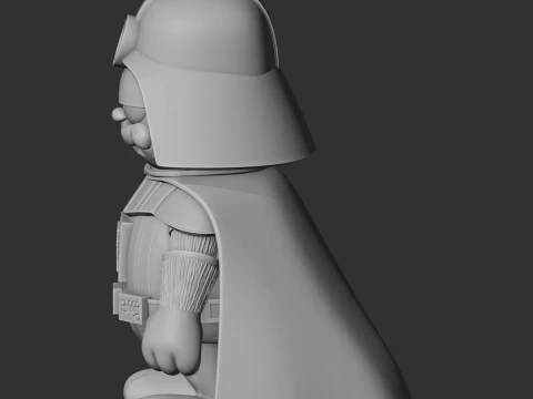 Garfield Darth Vader Ring Figure 3D Model
