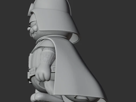 Garfield Darth Vader Ring Figure 3D Model