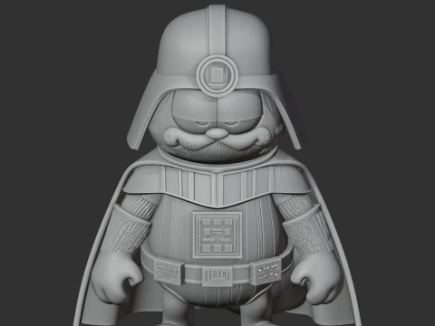 Garfield Darth Vader Ring Figure 3D Model