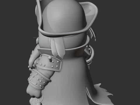 Garfield Davy Jones Ring Figure 3D Model
