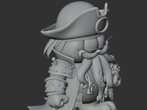 Garfield Davy Jones Ring Figure 3D Model