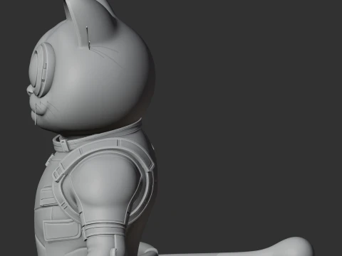 Garfield Deadpool Ring Figure 3D Model