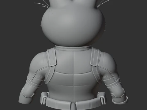 Garfield Deadpool Ring Figure 3D Model