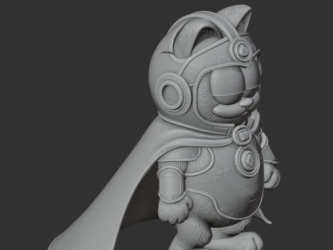 Garfield Doctor Fate Ring Figure 3D Model