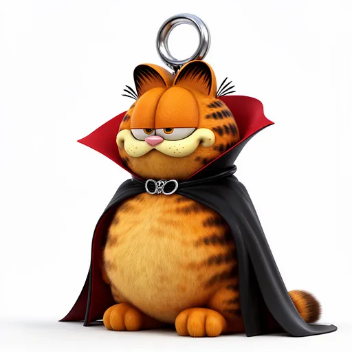 Garfield Dracula Ring Figure 3D Model .c4d .max .obj .3ds .fbx .stl .blend 