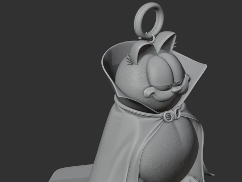Garfield Dracula Ring Figure 3D Model