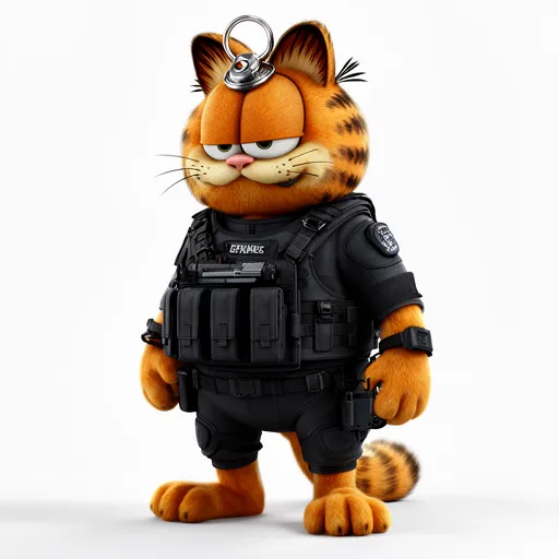 Garfield Ethan Hunt Ring Figure 3D Model .c4d .max .obj .3ds .fbx .stl .blend