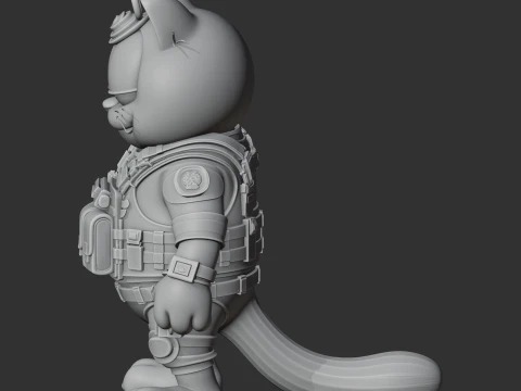 Garfield Ethan Hunt Ring Figure 3D Model