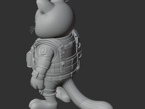 Garfield Ethan Hunt Ring Figure 3D Model