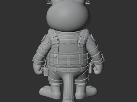 Garfield Ethan Hunt Ring Figure 3D Model