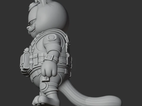 Garfield Ethan Hunt Ring Figure 3D Model