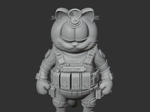 Garfield Ethan Hunt Ring Figure 3D Model