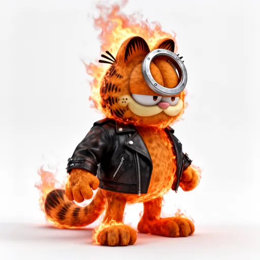 Garfield Ghost Rider Ring Figure 3D Model .c4d .max .obj .3ds .fbx .stl .blend 