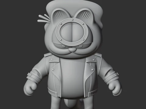 Garfield Ghost Rider Ring Figure 3D Model