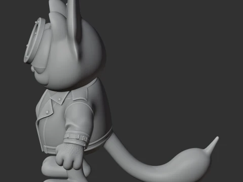 Garfield Ghost Rider Ring Figure 3D Model