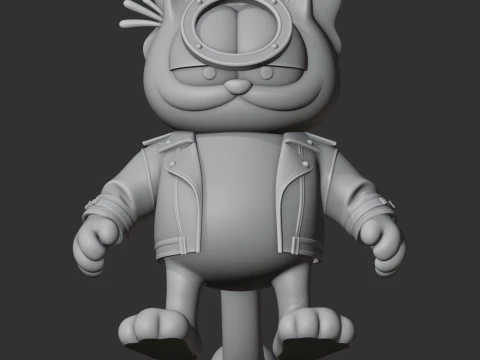 Garfield Ghost Rider Ring Figure 3D Model
