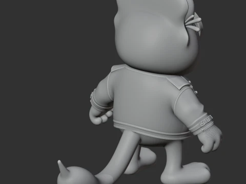 Garfield Ghost Rider Ring Figure 3D Model