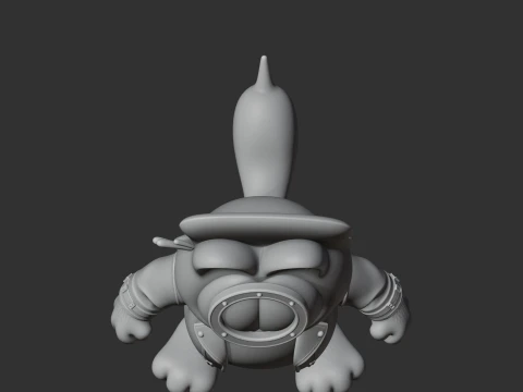 Garfield Ghost Rider Ring Figure 3D Model