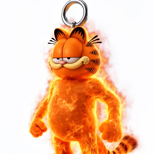 Garfield Human Torch Ring Figure 3D Model .c4d .max .obj .3ds .fbx .stl .blend