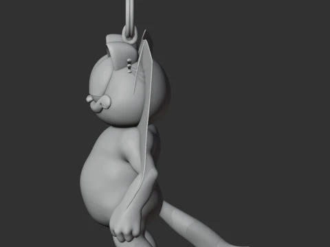 Garfield Human Torch Ring Figure 3D Model