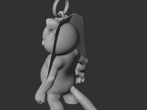 Garfield Human Torch Ring Figure 3D Model