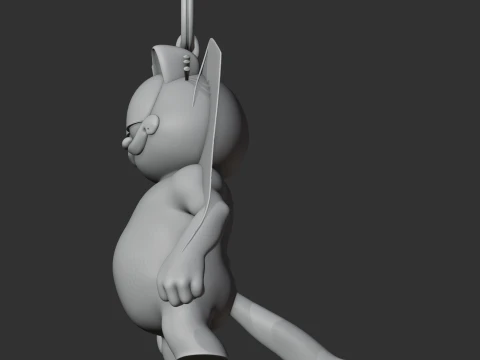 Garfield Human Torch Ring Figure 3D Model