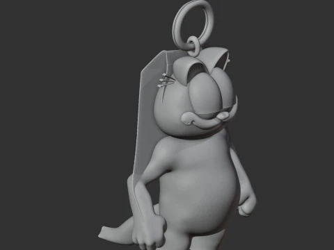 Garfield Human Torch Ring Figure 3D Model