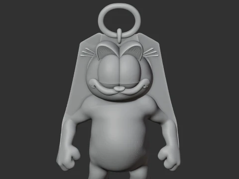 Garfield Human Torch Ring Figure 3D Model