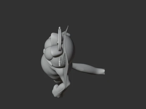 Garfield Human Torch Ring Figure 3D Model