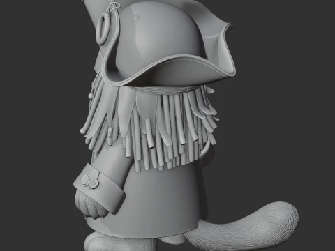 Garfield Jack Sparrow Ring Figure 3D Model