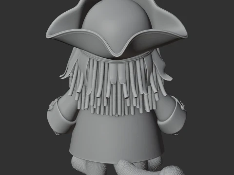 Garfield Jack Sparrow Ring Figure 3D Model