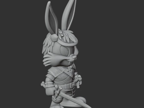 Bugs Bunny Witcher Ring Figure 3D Model