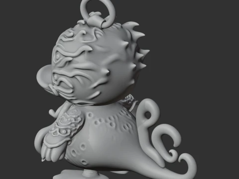 Donald Duck Cthulhu Ring Figure 3D Model