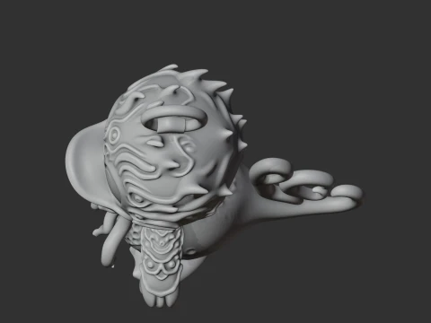 Donald Duck Cthulhu Ring Figure 3D Model